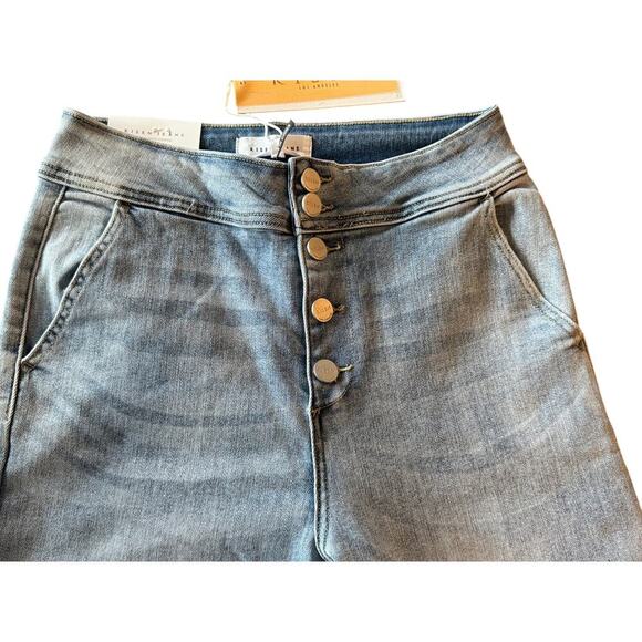 Risen High Rise Wide Flare Trouser Festival Boho Hippie Jeans 29 Blue - Picture 3 of 8